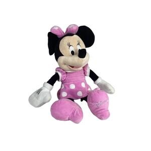 Disney Store Pink Minnie Mouse Large Plush Doll 25” Stuffed Animal Doll Toy